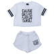 Target Παιδικό σετ Girls Crop Top & Shorts Single Jersey "Players'' Set